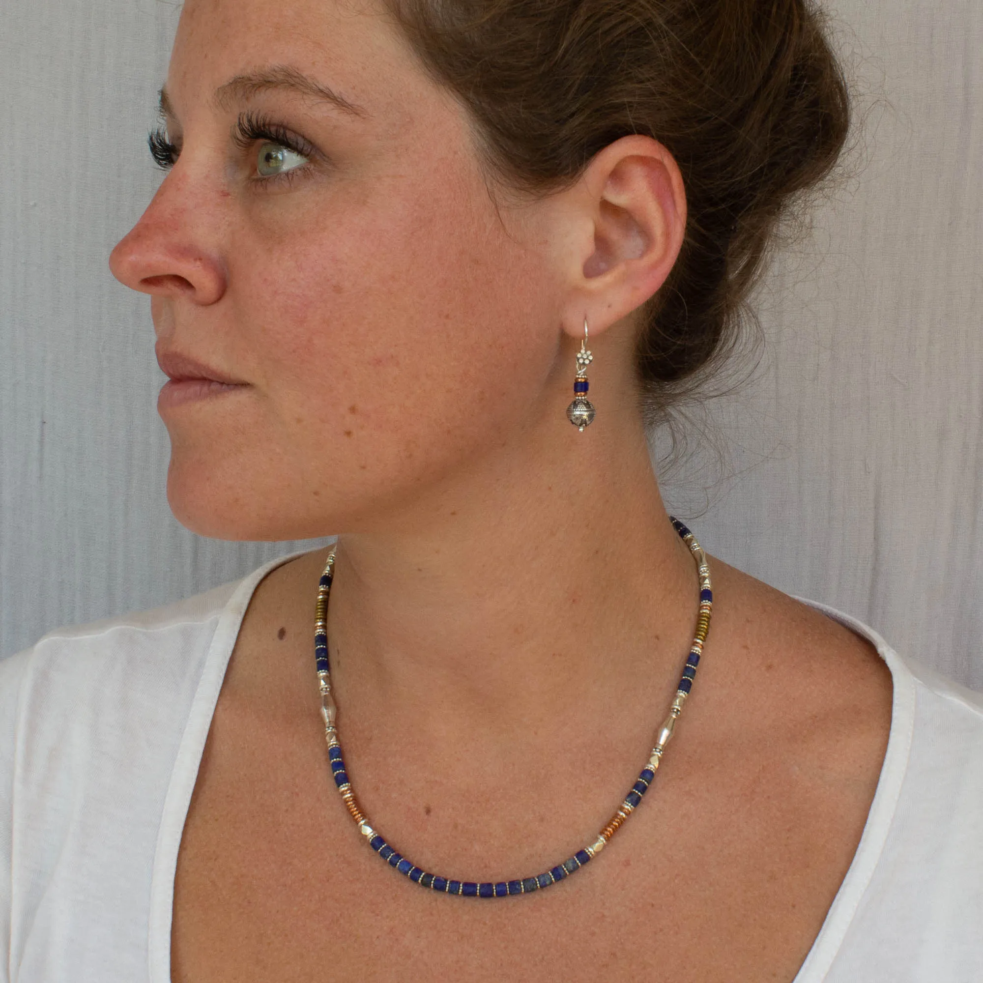 Gemstone and Mixed Metals Necklace