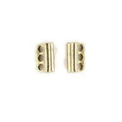 Gold 3-Hole Bead Bar 12mm