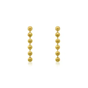 Gold Ball Dangle Earrings