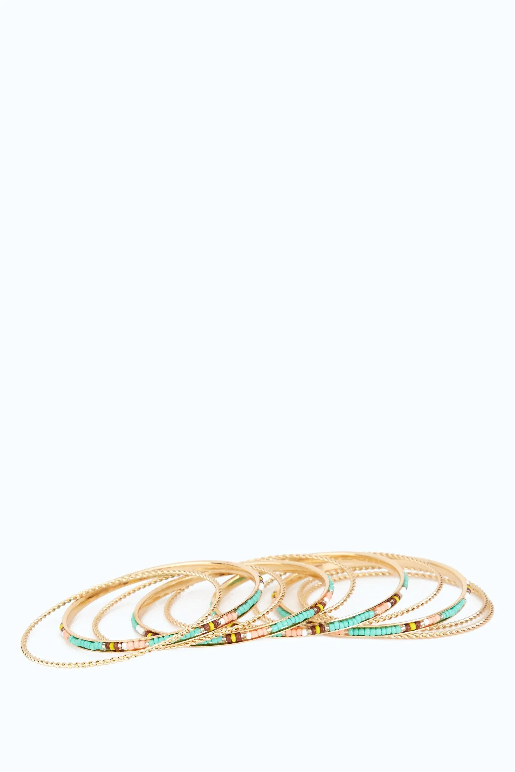 Gold Beaded Bangle Set