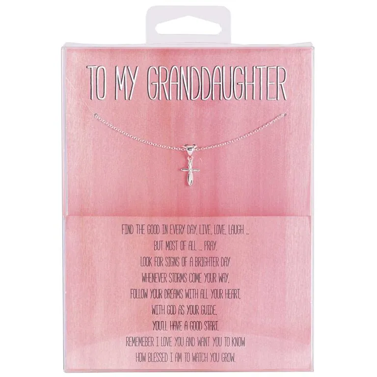 Granddaughter 18" Cross Necklace