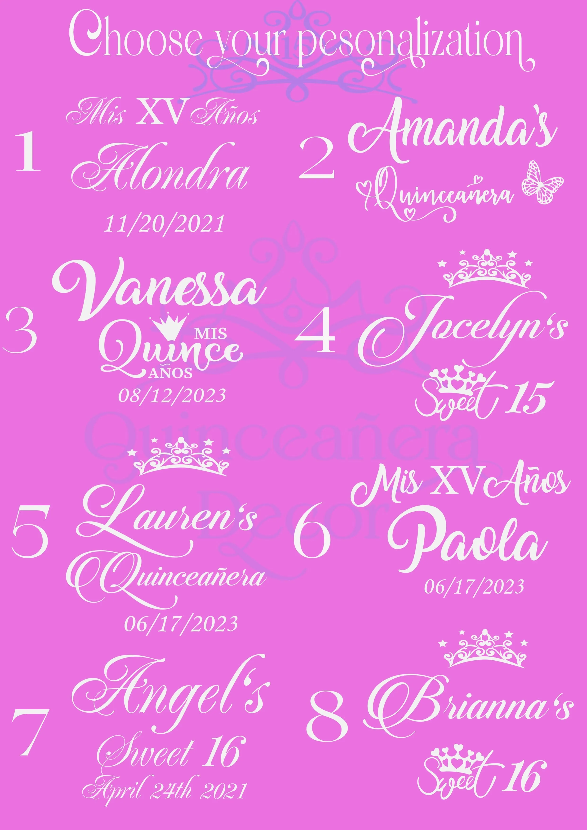 Green 26 quinceanera champagne glasses (simple design)
