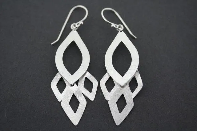 Hakea drop earring - sterling silver