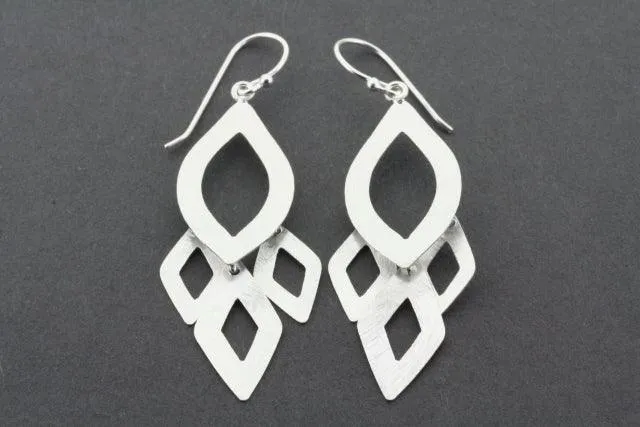 Hakea drop earring - sterling silver