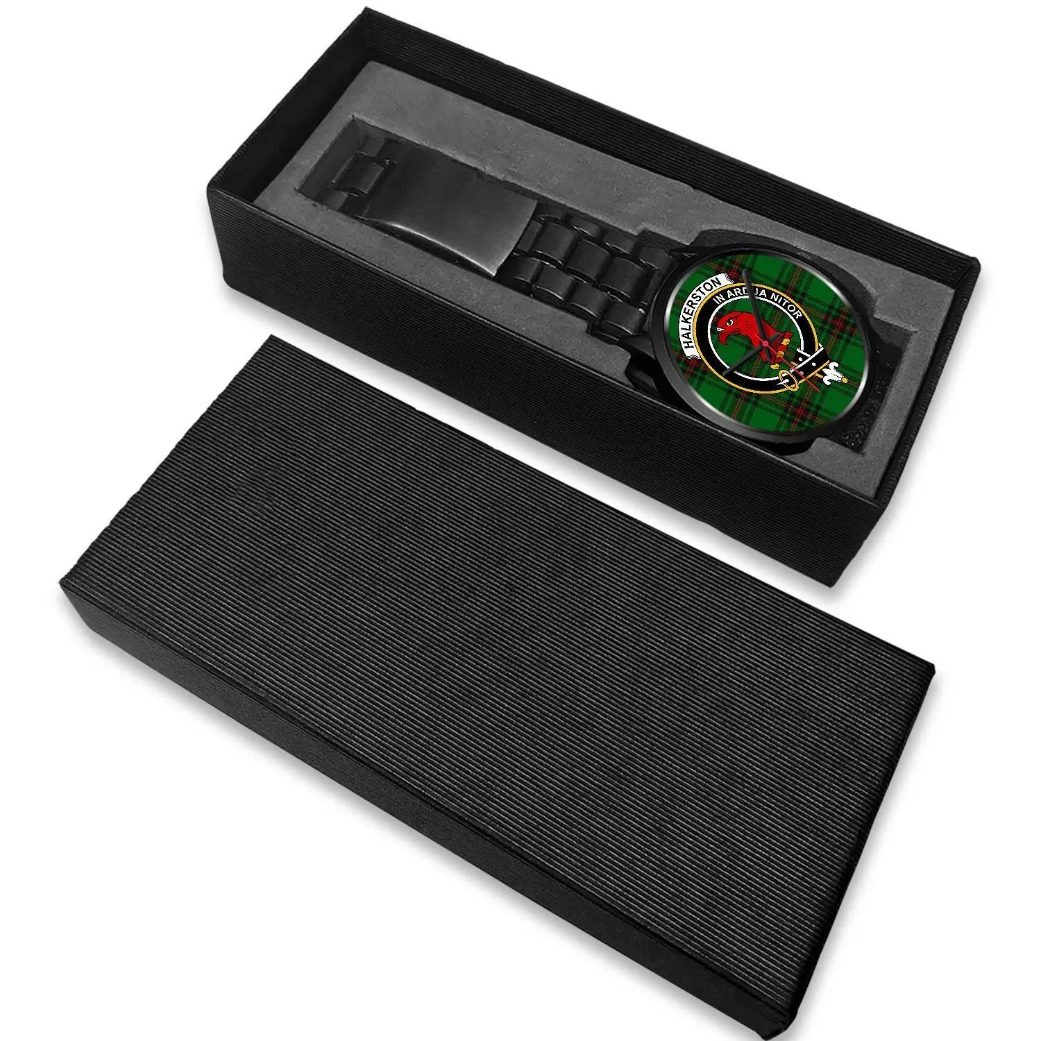 Halkerston Clan Badge Tartan Black Watch