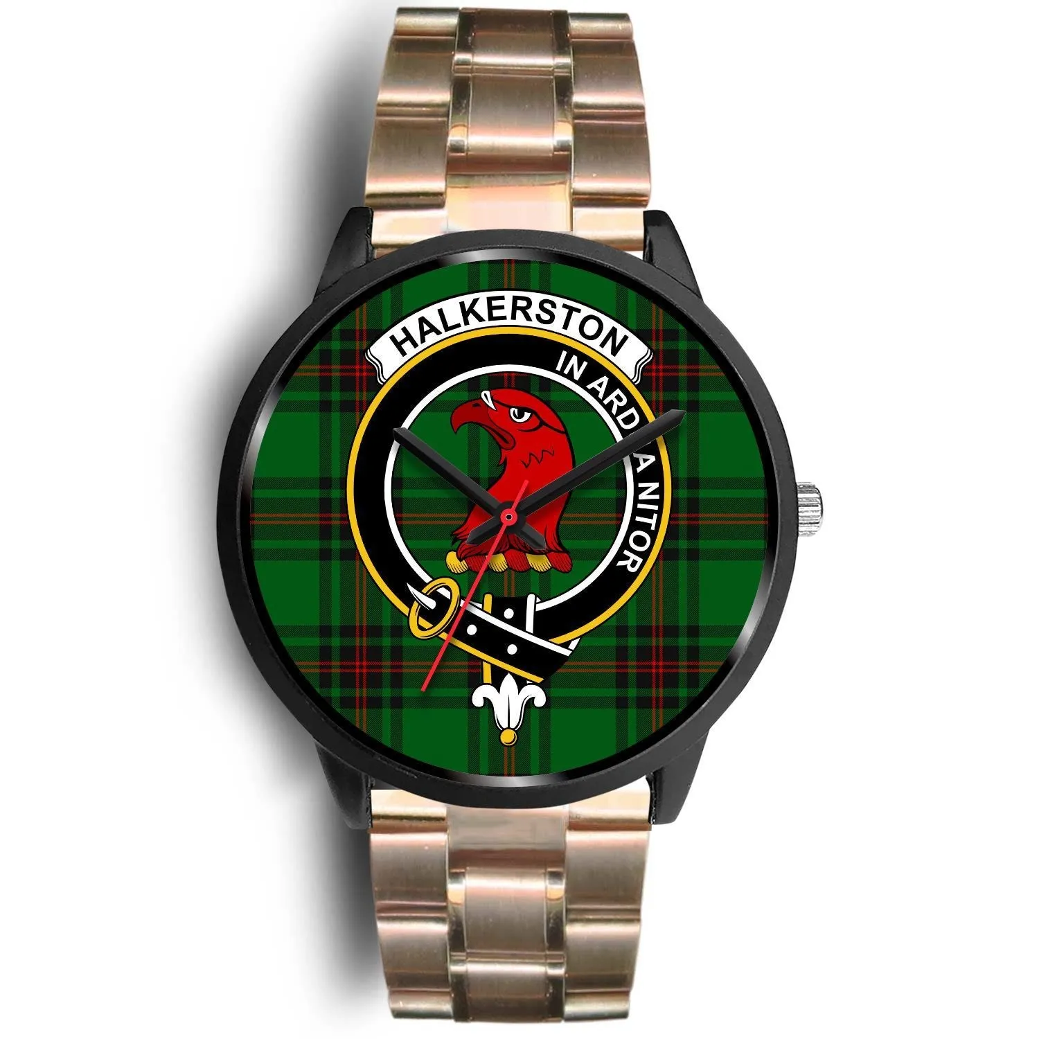 Halkerston Clan Badge Tartan Black Watch