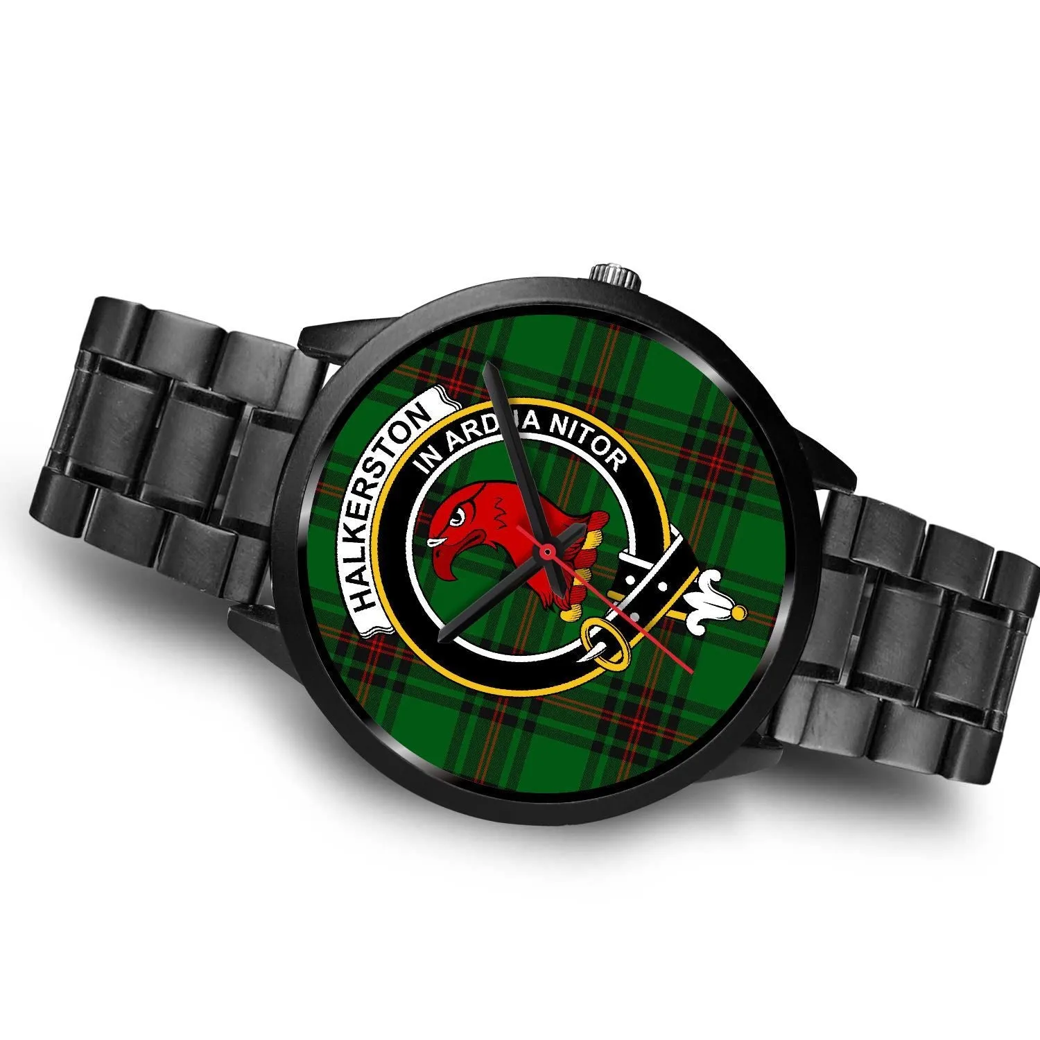 Halkerston Clan Badge Tartan Black Watch