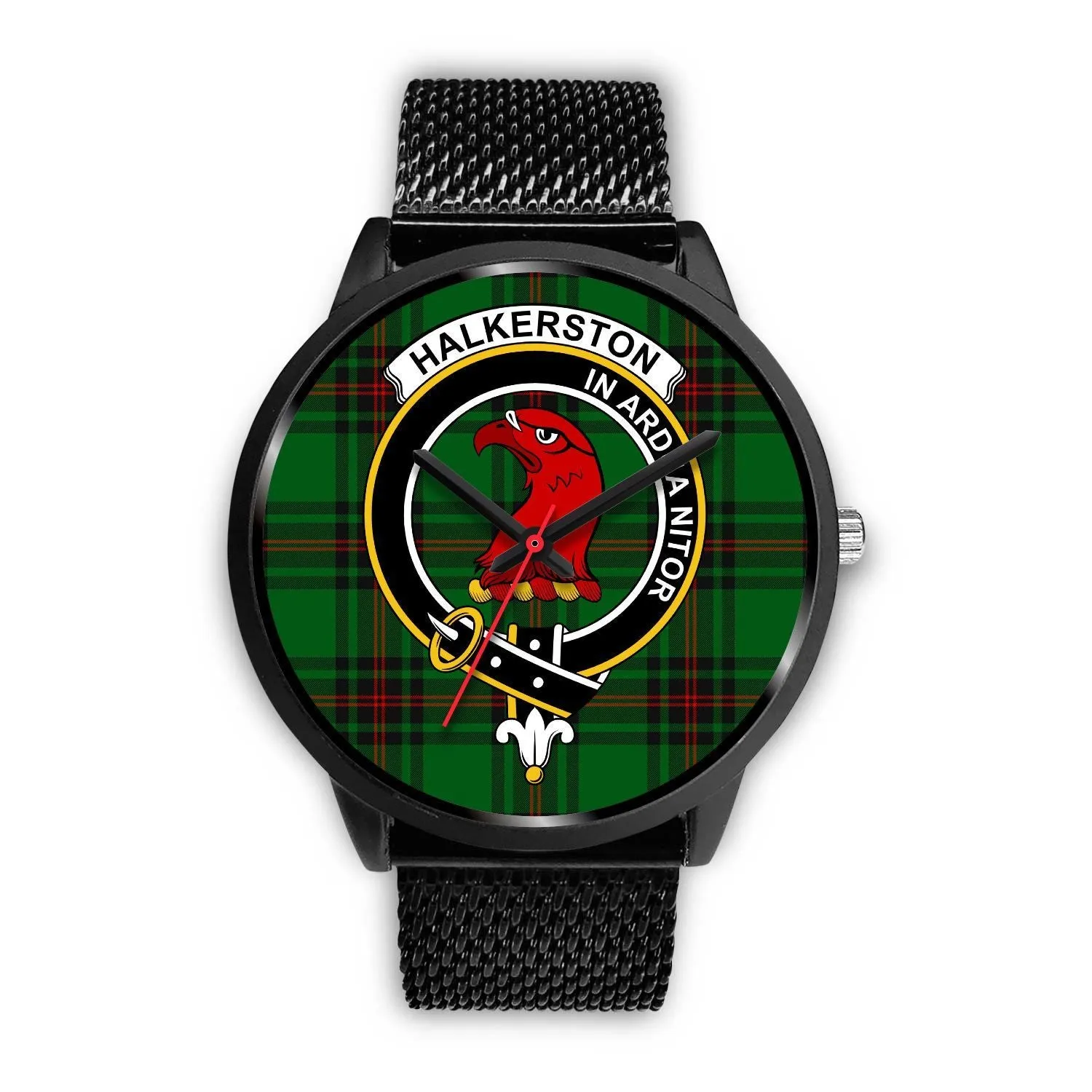 Halkerston Clan Badge Tartan Black Watch