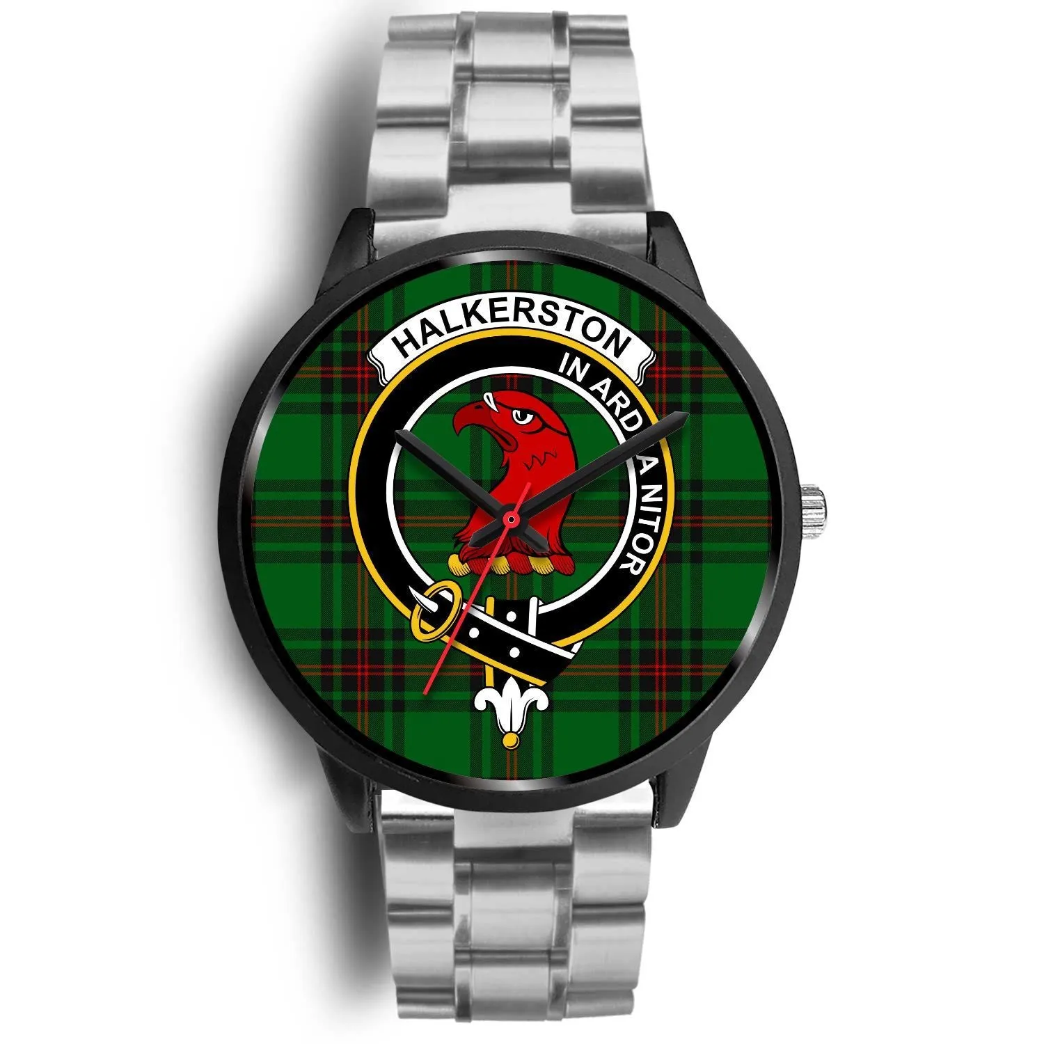 Halkerston Clan Badge Tartan Black Watch