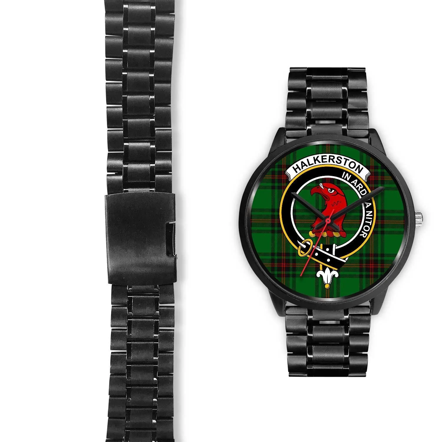 Halkerston Clan Badge Tartan Black Watch