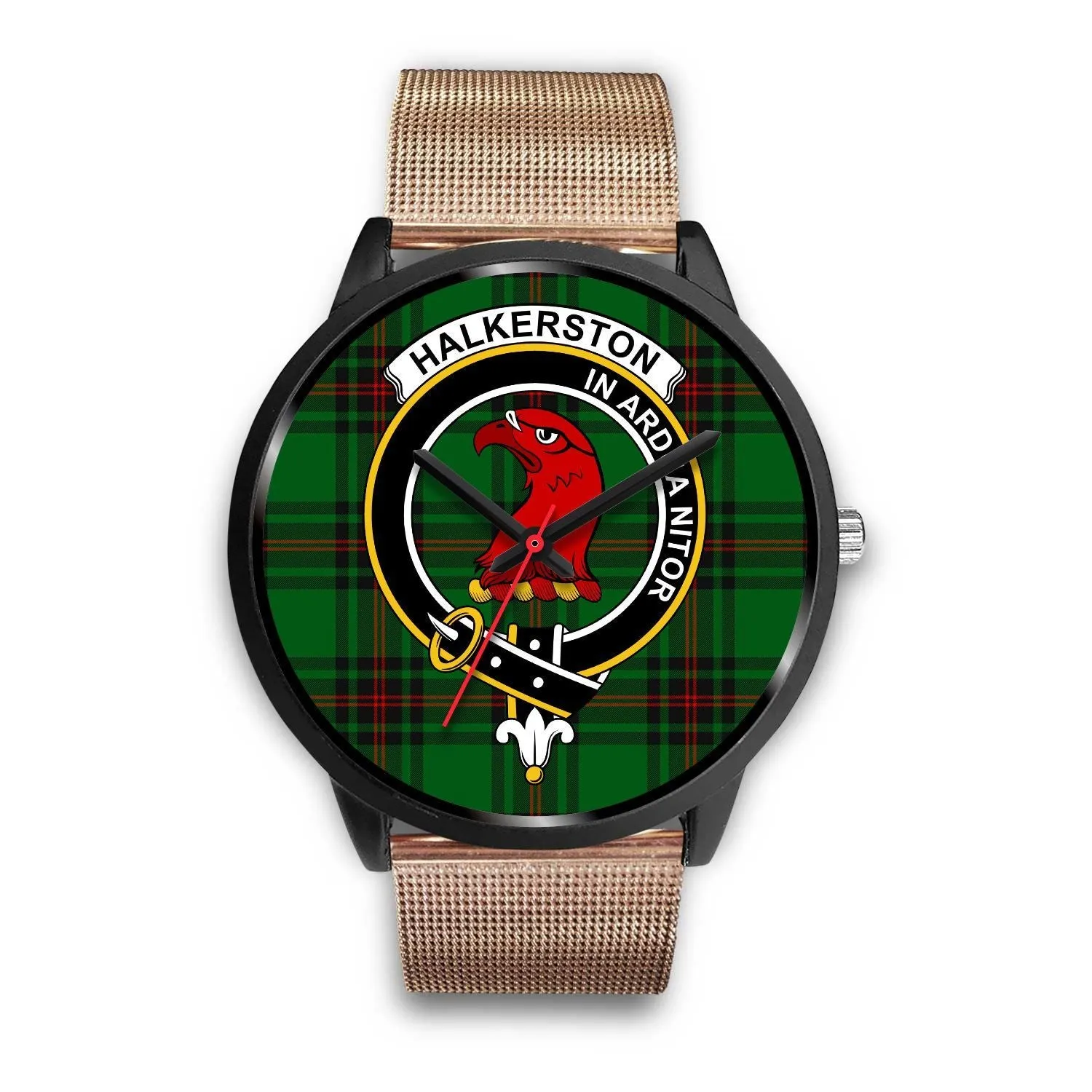 Halkerston Clan Badge Tartan Black Watch