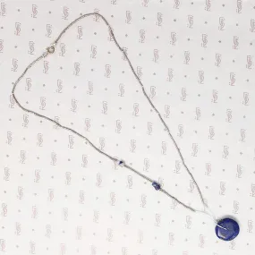 Handmade Silver Bead & Ancient Lapis Necklace by Ancient Influences