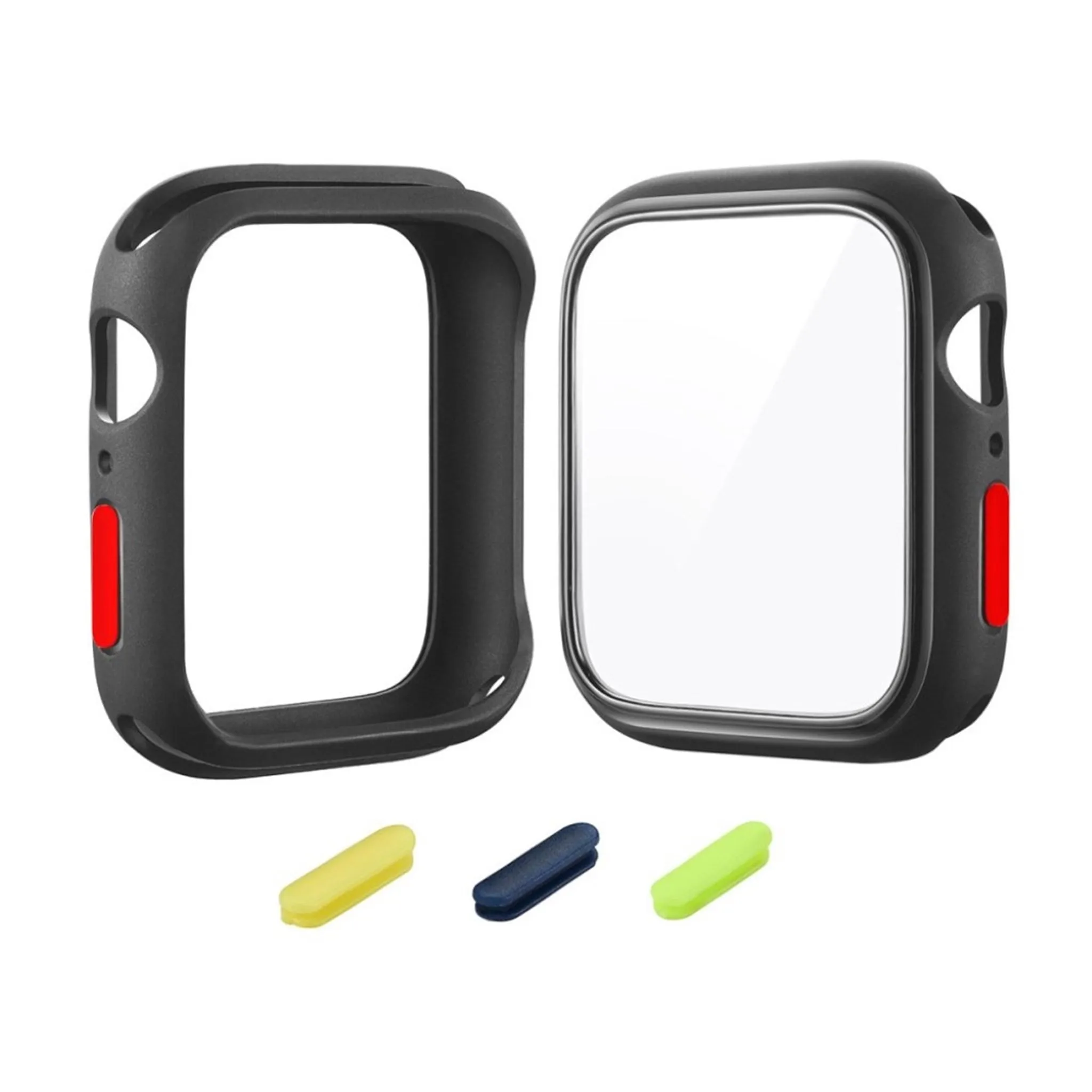 HAT-PRINCE Apple Watch Series 6 / 5 44mm TPU frame with tempered glass - Black