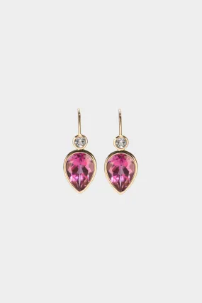 Hera Earrings, Pink Topaz