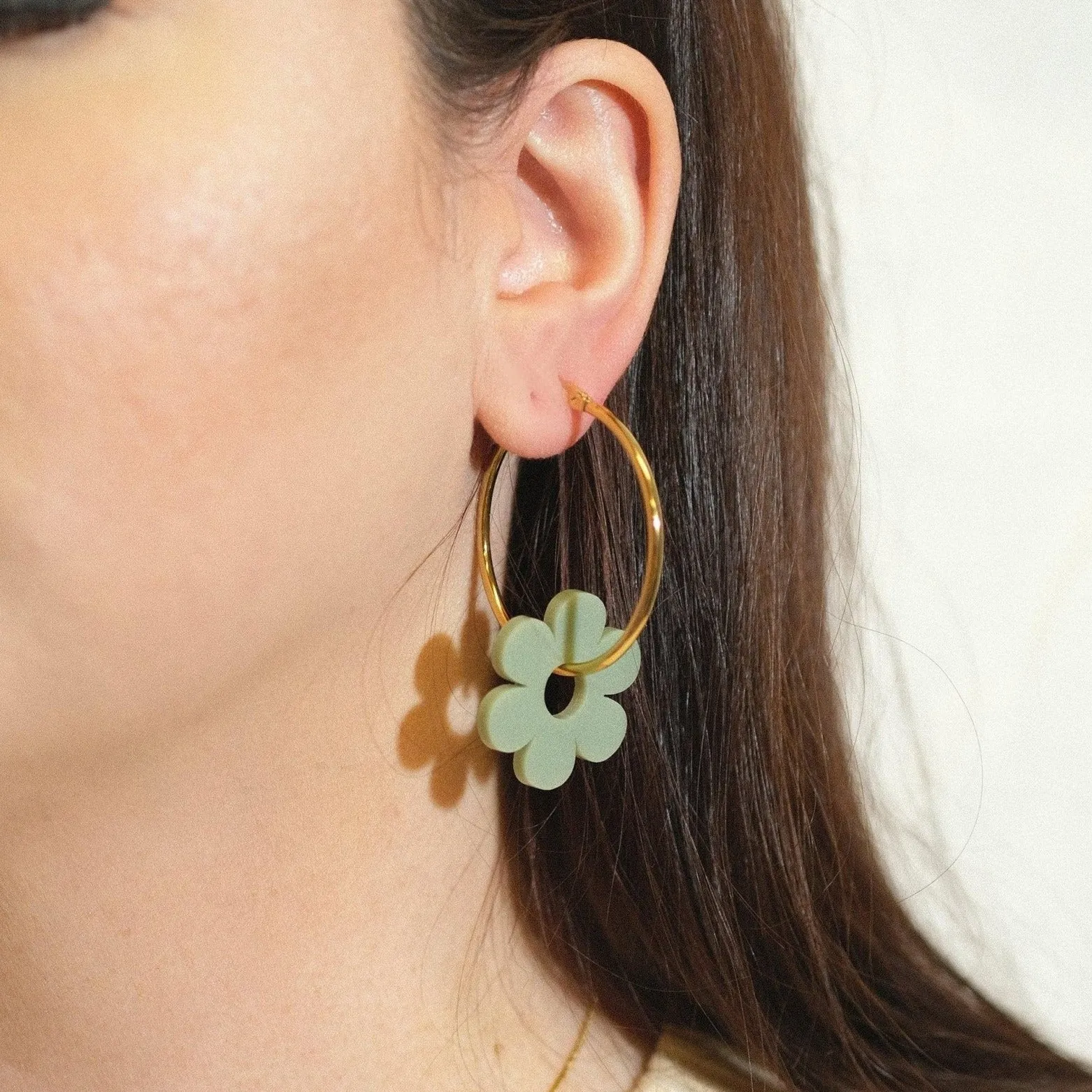 Hoopsy Daisy Sage Hoop Earrings
