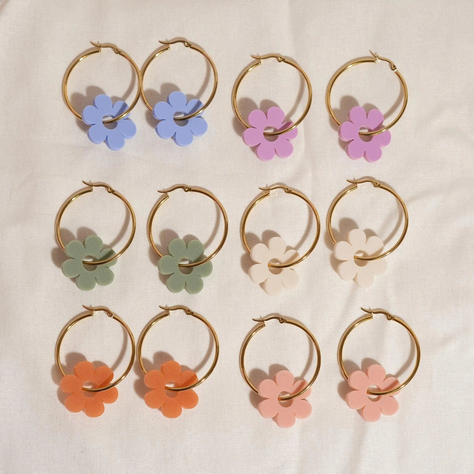 Hoopsy Daisy Sage Hoop Earrings
