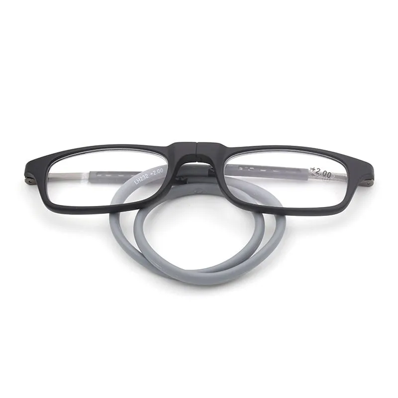 Hotochki Unisex Full Rim Rectangle Tr 90 Presbyopic Reading Glasses H232