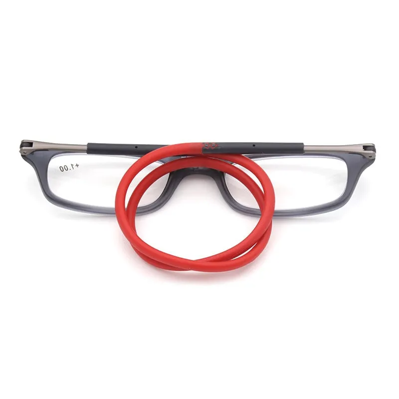 Hotochki Unisex Full Rim Rectangle Tr 90 Presbyopic Reading Glasses H232