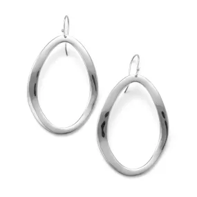 Ippolita Sterling Silver Classico Wavy Open Oval Earrings
