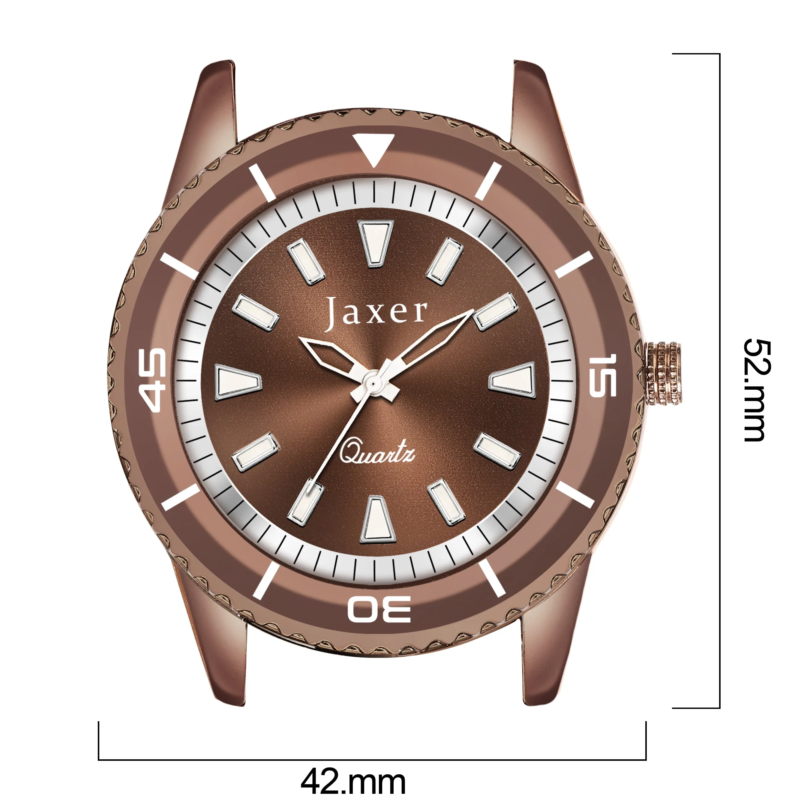 Jaxer Brown Dial Steel Chain Analog Wrist Watch for Men - JXRM2191