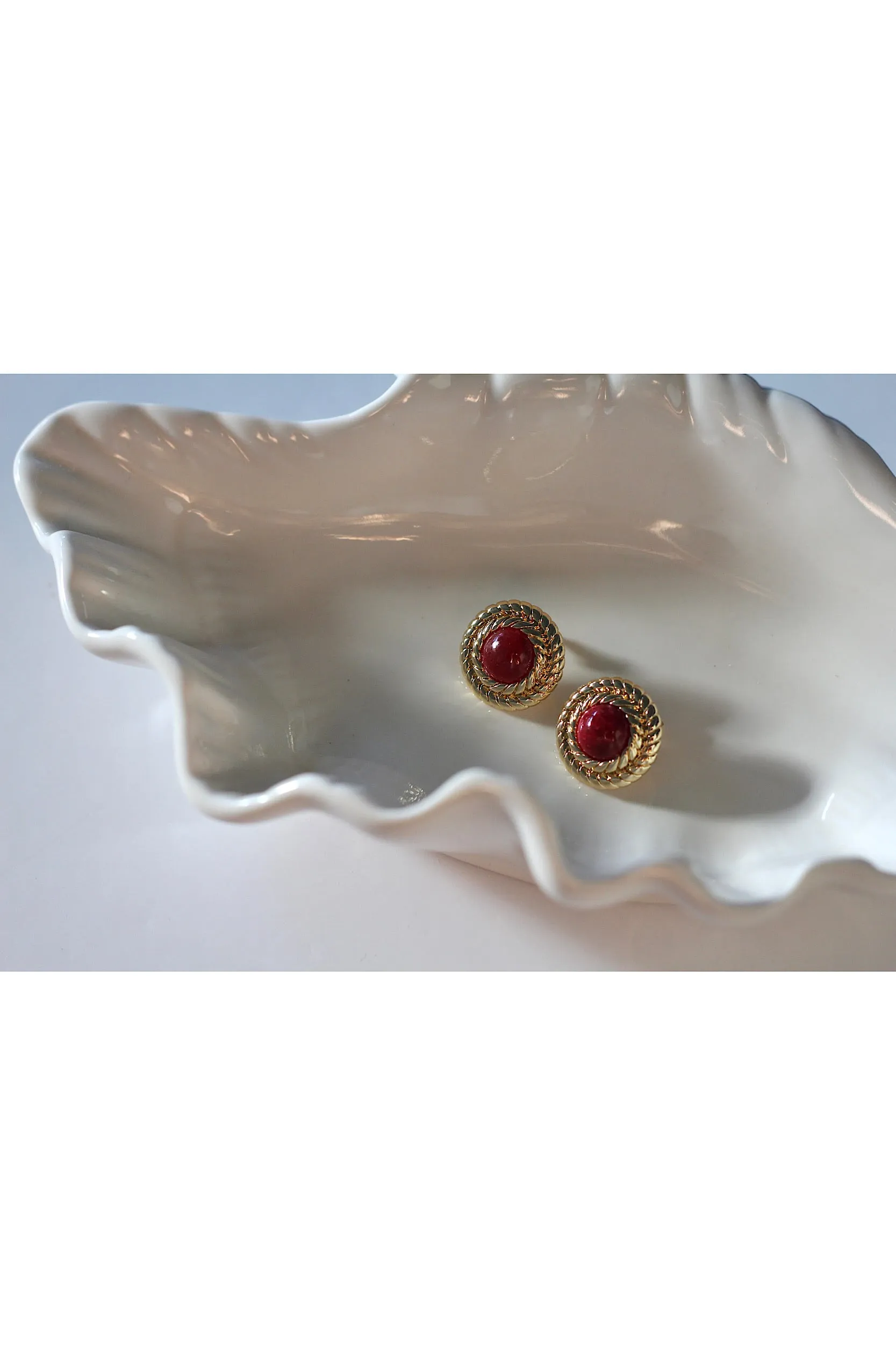 July Birthstone Earrings - Pink Ruby