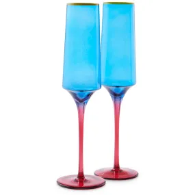 Kip & Co Sapphire Delight Champagne Glass 2P Set