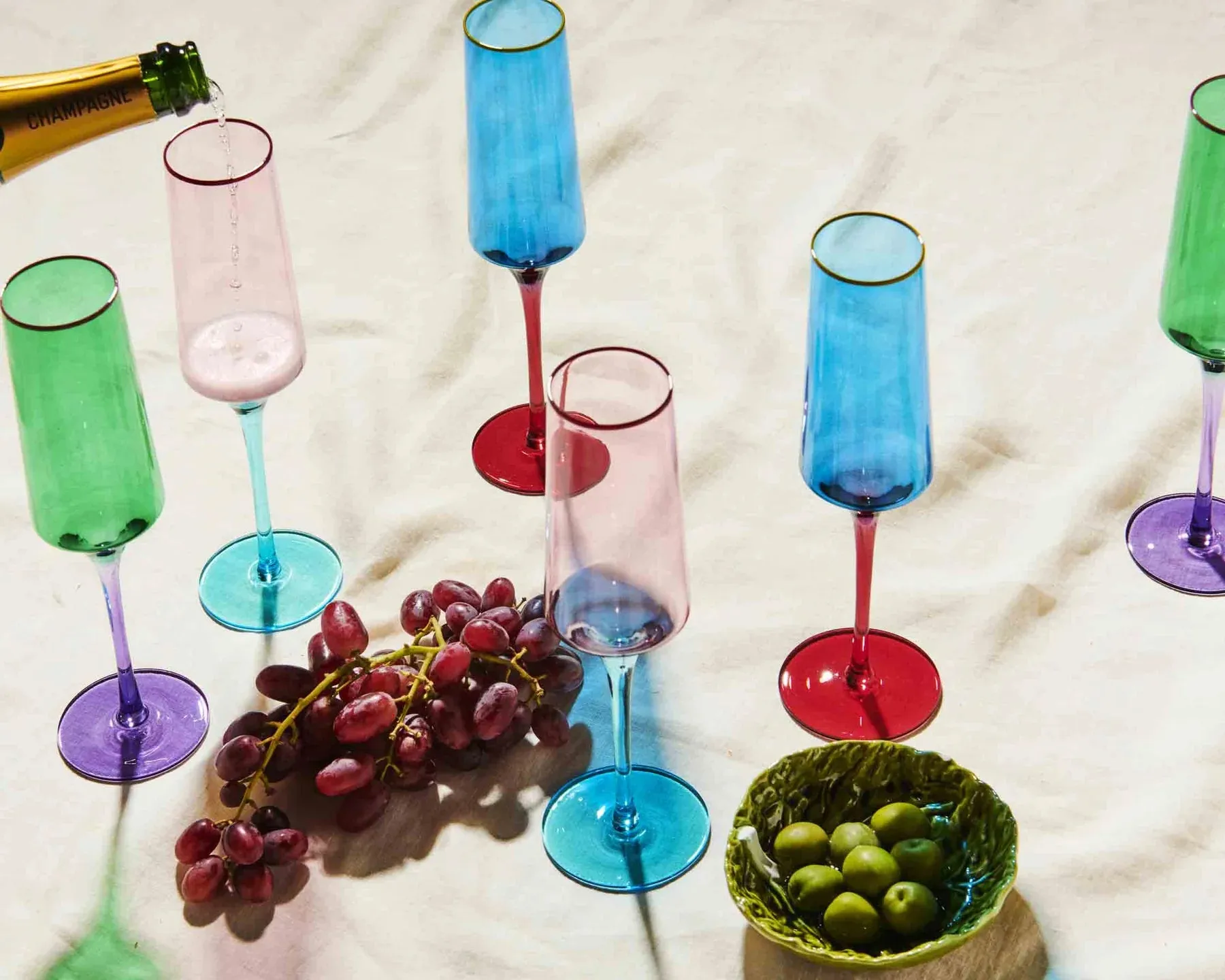 Kip & Co Sapphire Delight Champagne Glass 2P Set