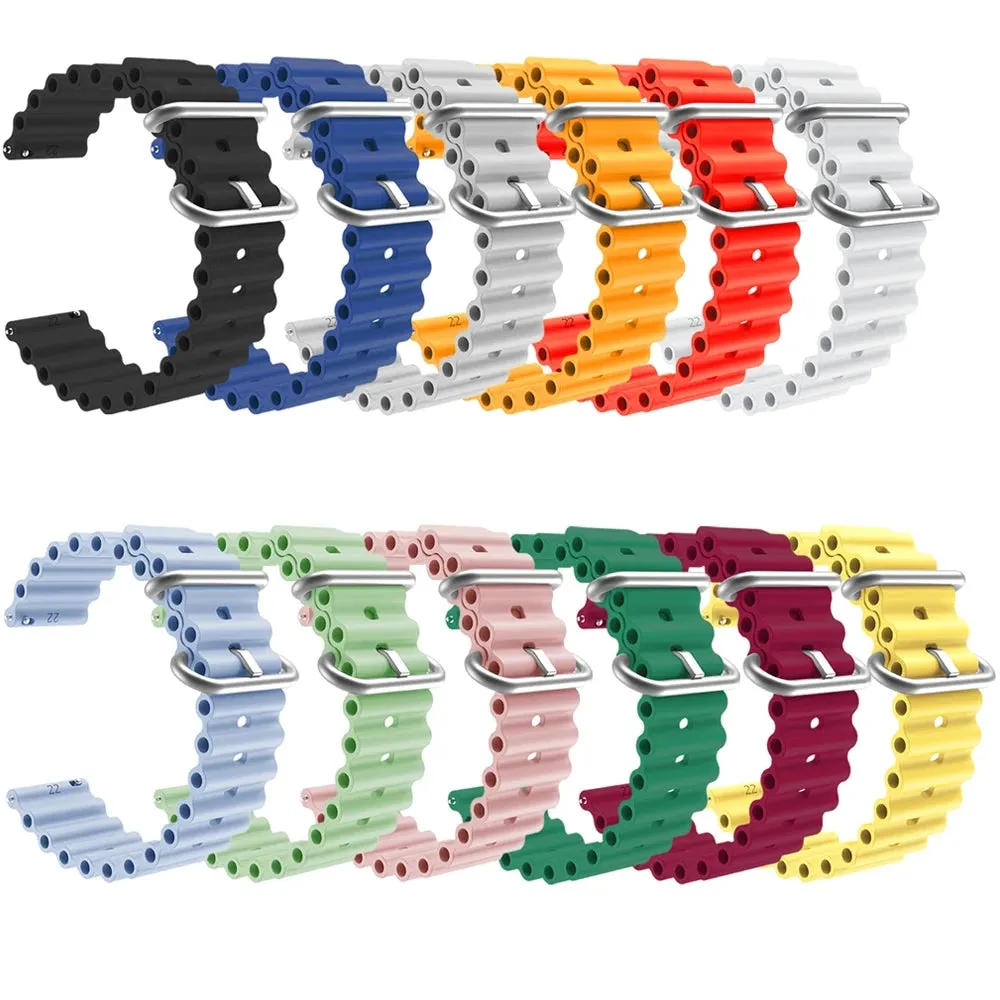 Lacoste 22mm Range compatible Silicone Ocean Bands Watch Straps
