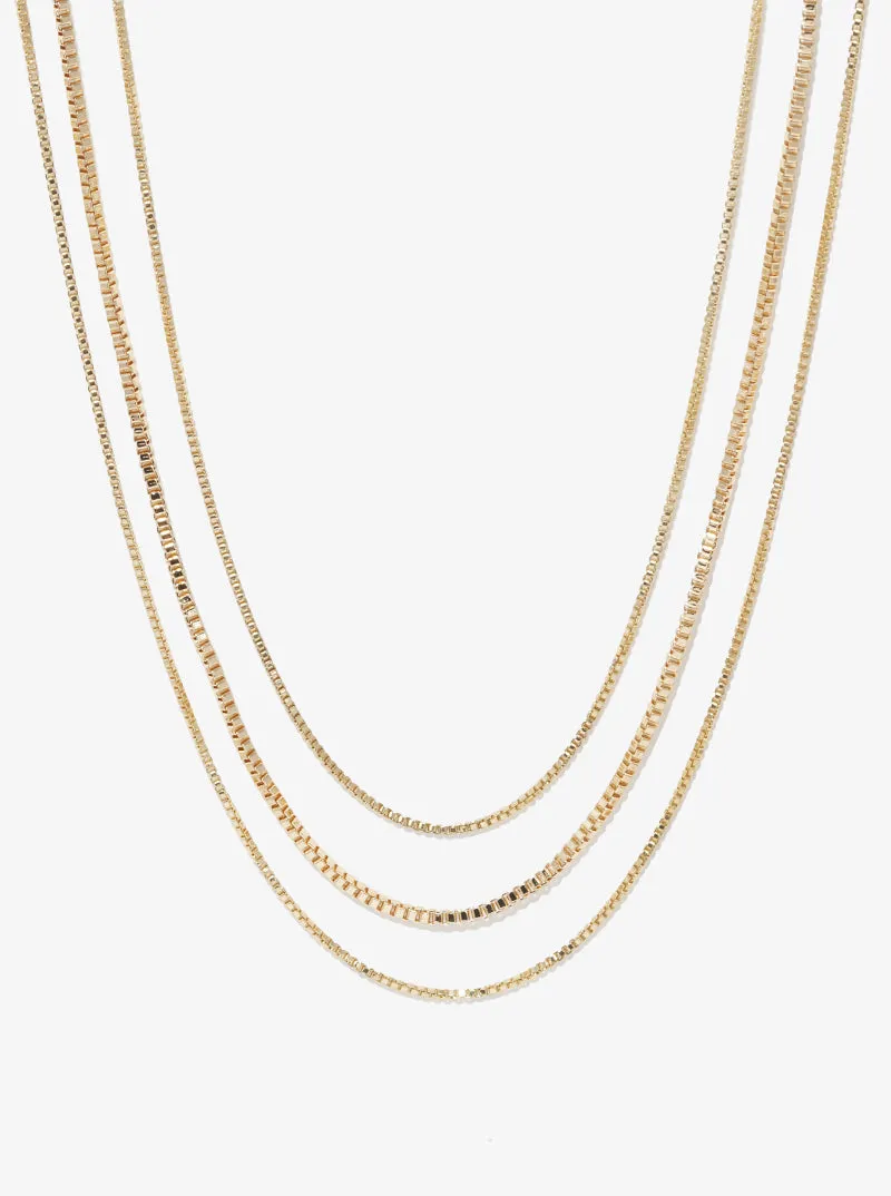 Layered Box Chain Necklace