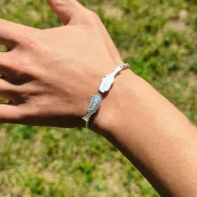Light St. Kitts Map Bangle with Diamante Pattern
