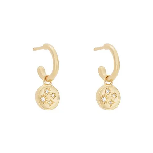 Lilac Skies Hoops (18K Gold Plated)