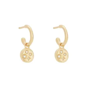 Lilac Skies Hoops (18K Gold Plated)