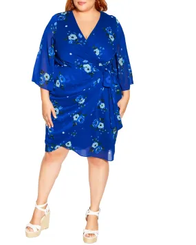 Madelyn Dress | Black / Azure Blue