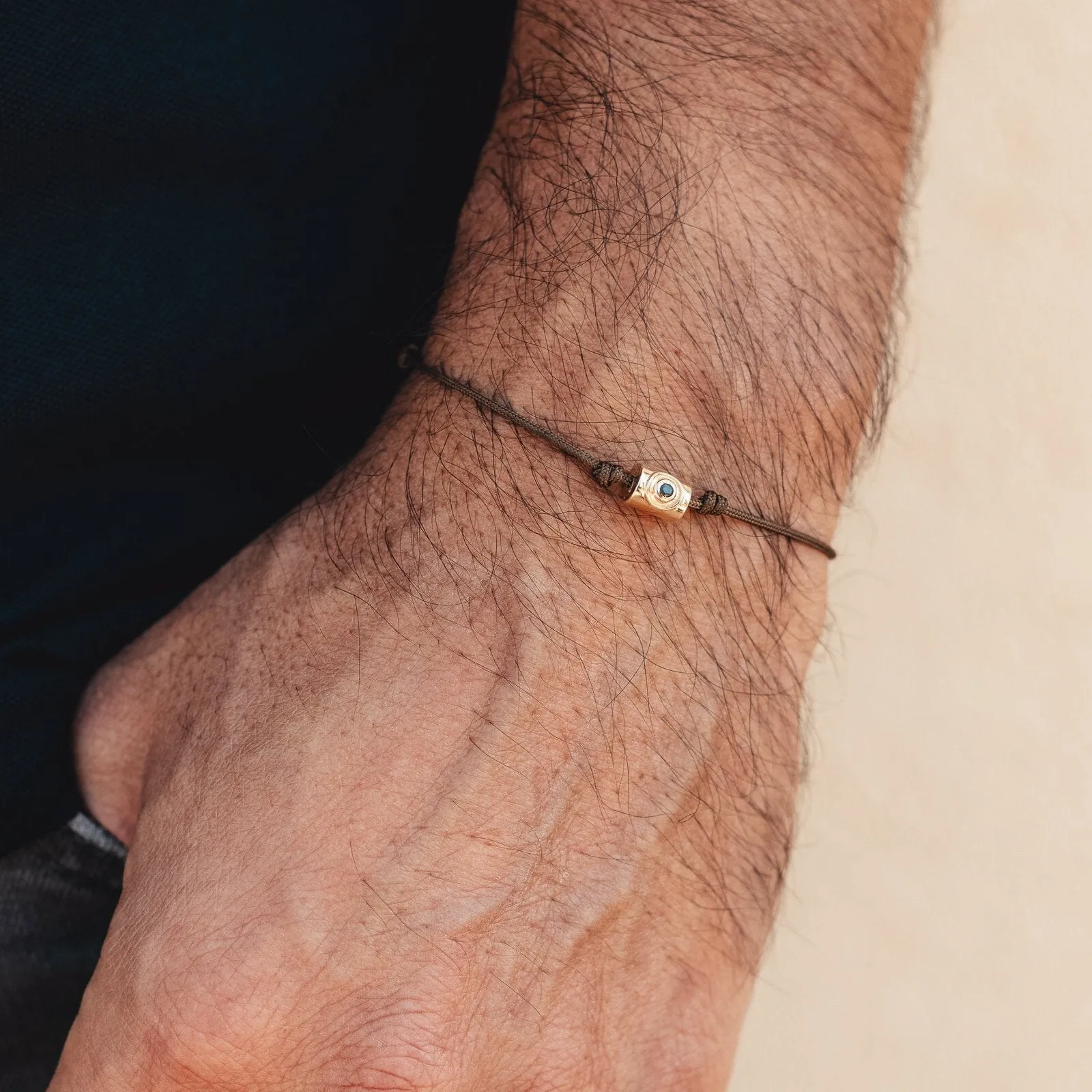 Men's Sapphire Santorini Evil Eye Bracelet - 14K White Gold