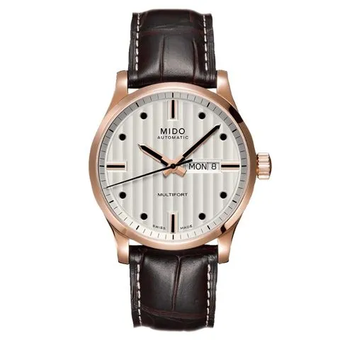 MIDO 玫瑰金黑色手錶 Multifort Gent Rose-Gold Black Watch #M0054303603180