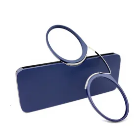 Mini Clip Nose Style Presbyopic Glasses without Temples, Positive Diopters: 3.50(Blue)
