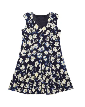 Nadie Dress | Navy / Yellow