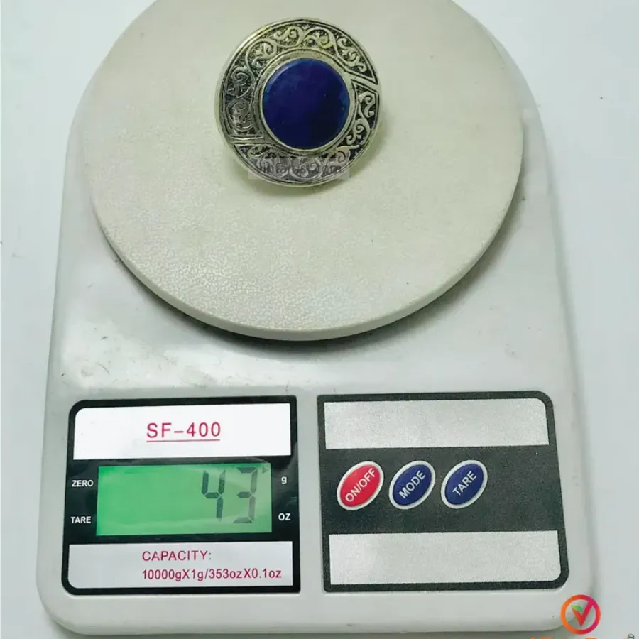 Natural Lapis Lazuli Stone Ring, Vintage Gemstone Ring,