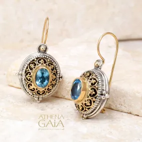 Oval Vaulted Filigree Earrings