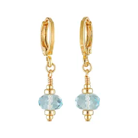 Palma Hoop Earrings ~ Blue Topaz