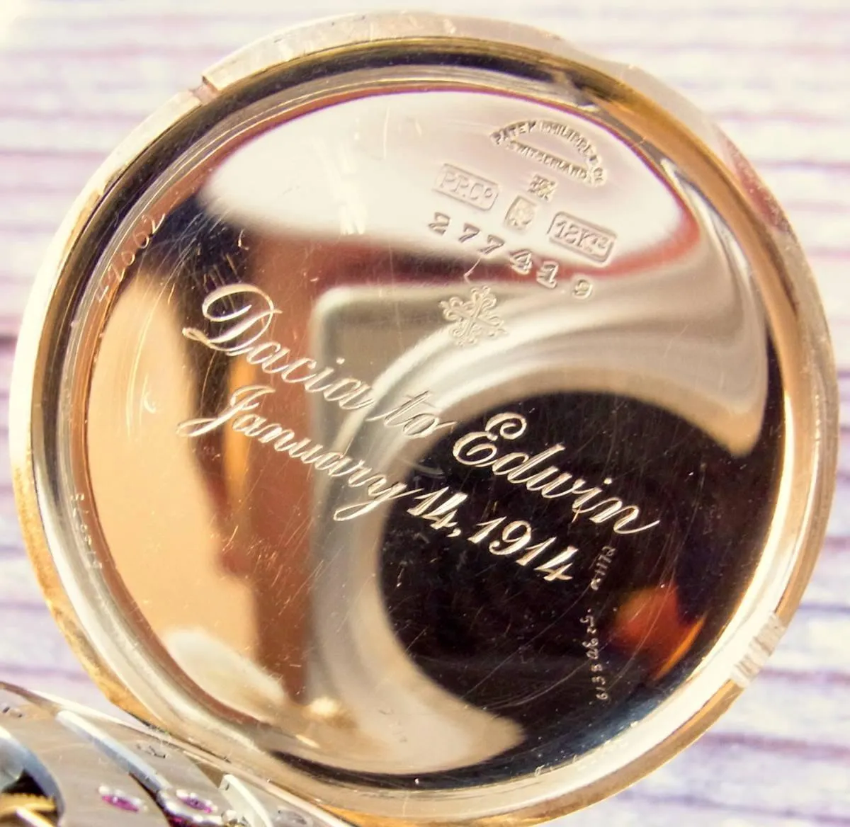 Patek Philippe Pocket Watch With Archive Certificate Gold Solid Antique 1912