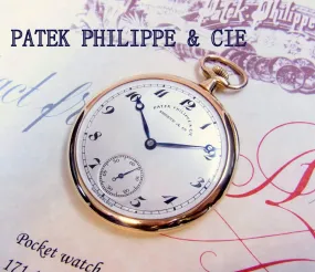 Patek Philippe Pocket Watch With Archive Certificate Gold Solid Antique 1912