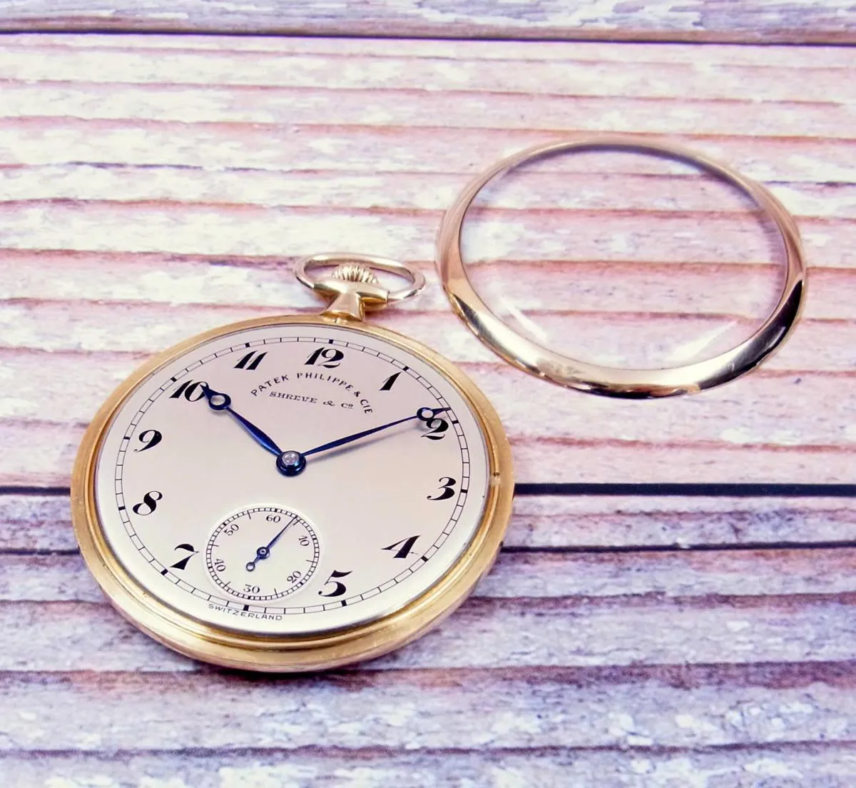 Patek Philippe Pocket Watch With Archive Certificate Gold Solid Antique 1912