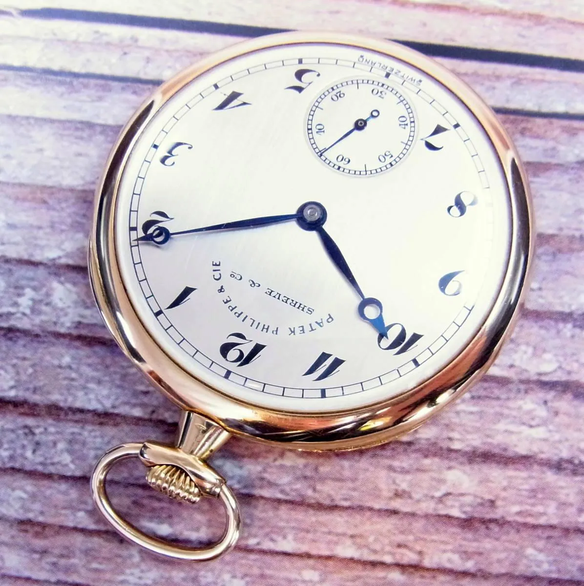 Patek Philippe Pocket Watch With Archive Certificate Gold Solid Antique 1912