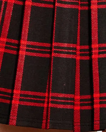 Pinafore Check Dress | Red Check