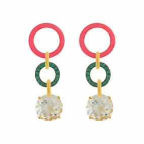 Pink Twist White Topaz