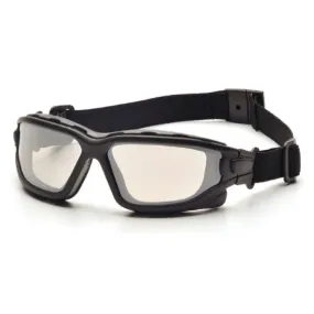 Pyramex I-Force Slim SB7080SDNT Safety Glasses Indoor Outdoor Dual Pane Anti Fog Lens Black Temples and Strap, One Size, 1 Each