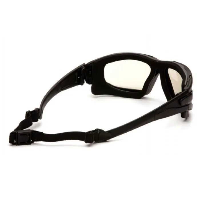 Pyramex I-Force Slim SB7080SDNT Safety Glasses Indoor Outdoor Dual Pane Anti Fog Lens Black Temples and Strap, One Size, 1 Each