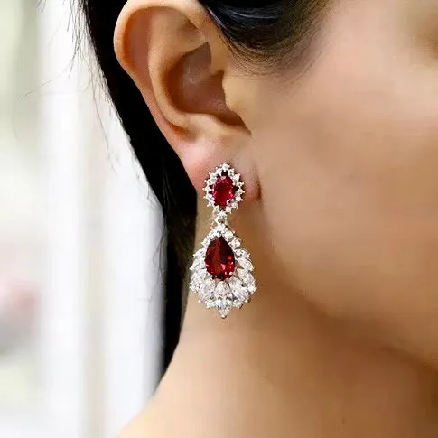 "Adrienne" - Cubic Zirconia Bridal Earrings - More Colors