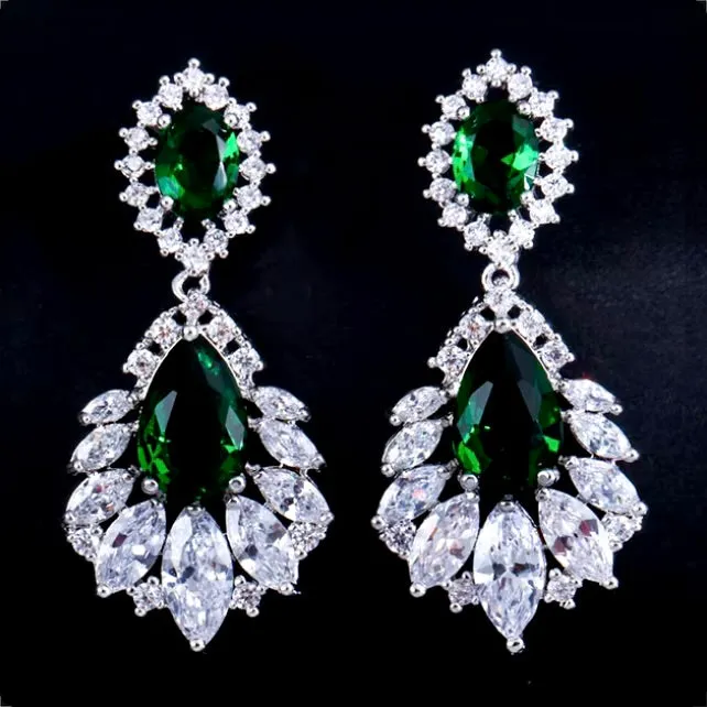 "Adrienne" - Cubic Zirconia Bridal Earrings - More Colors